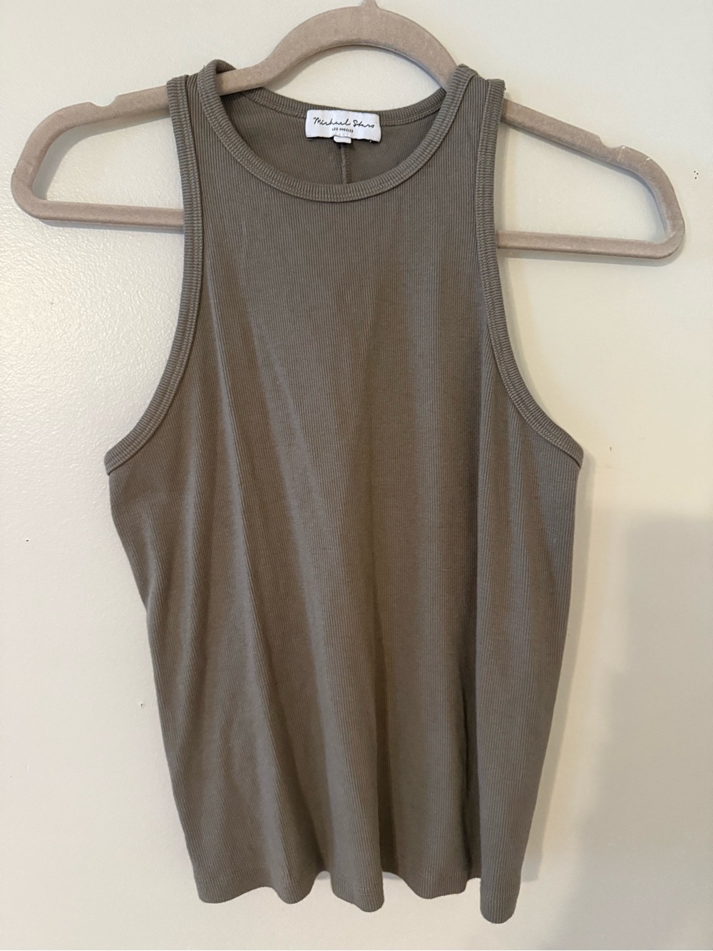 Michael stars racerback tank and olive